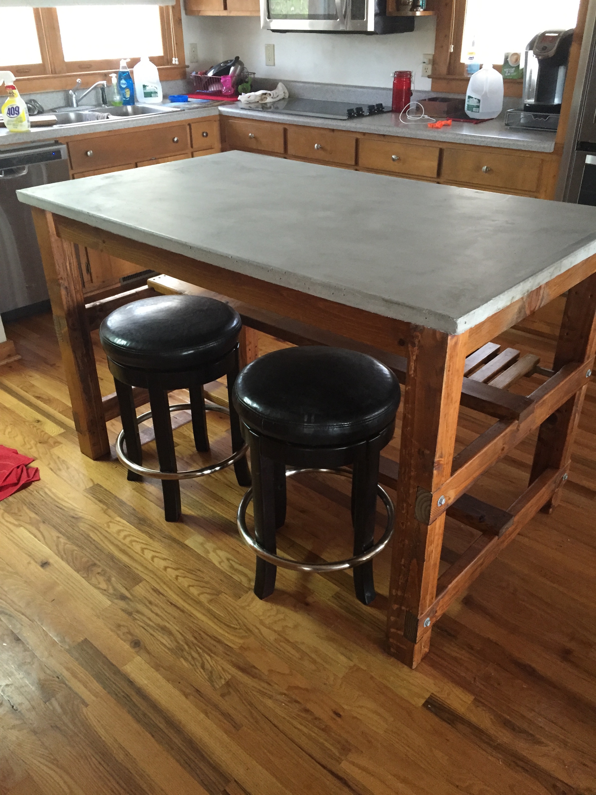 Rustic Concrete Island Ana White